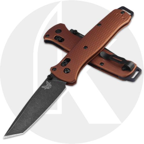 Benchmade Bailout 537BK-07 Knife - DLC Battlewash MagnaCut Tanto - Burnt Copper Aluminum - USA Made