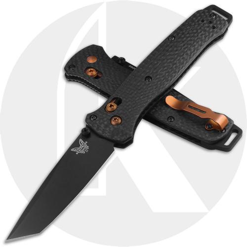Benchmade Bailout 537BK-10 Knife - Black S90V Tanto - Carbon Fiber - USA Made