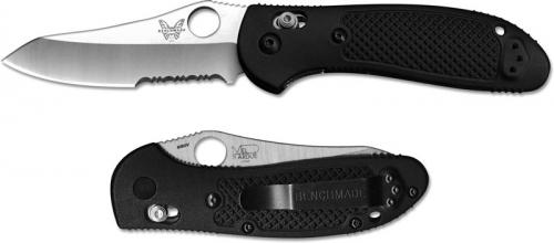 Benchmade 550S Griptilian S30V EDC Part Serrated Satin Sheepfoot Black GFN AXIS Lock Folder USA Made