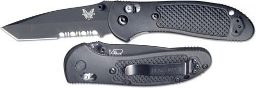 Benchmade 553SBK Griptilian S30V EDC Part Serrated Black Tanto Black GFN AXIS Lock Folder USA Made