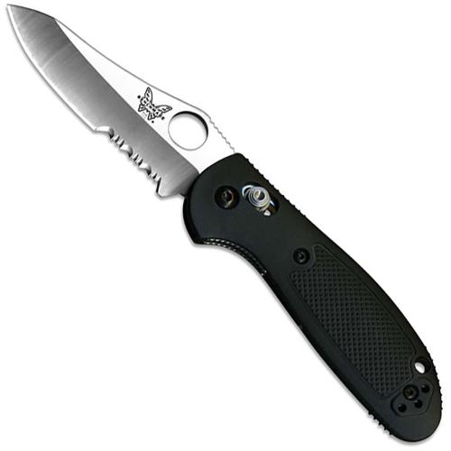 Benchmade Knives: Benchmade Mini Griptilian, Part Serrated, BM-555SHG