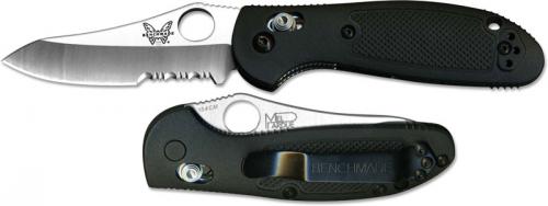 Benchmade Knives Benchmade Mini Griptilian, Part Serrated, BM-555SHG