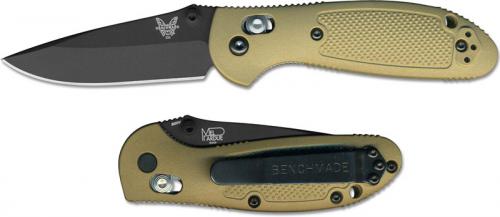 Benchmade 556BKSN Mini Griptilian S30V EDC Black Drop Point Sand GFN AXIS Lock Folder USA Made