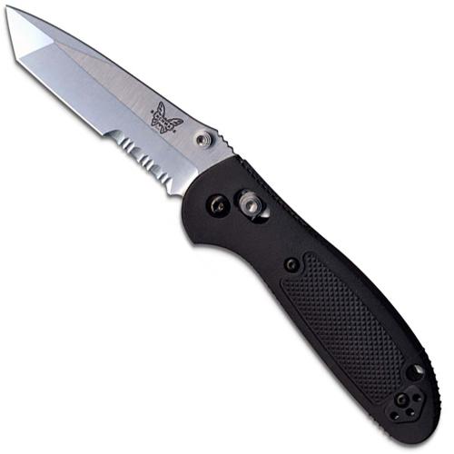 Benchmade Knives: Benchmade Mini Griptilian Tanto, Part Serrated, BM-557S