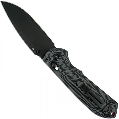 Benchmade 560-1 Freek M4 Knife 560BK-1 Black M4 Steel Drop Point, Gray and Black G10 AXIS Lock Folder USA Made