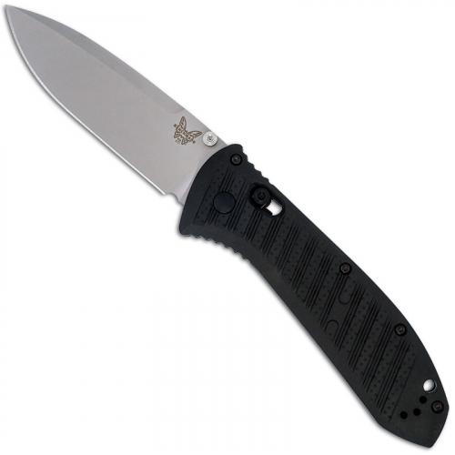 Benchmade Presidio II Ultra Knife 570-1 - Satin Plain Edge S30V Drop Point - Black CF Elite - AXIS Lock Folder - USA Made