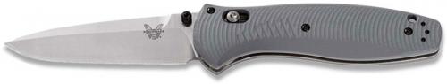 Benchmade Barrage 580-2 Knife - Warren Osborne - Satin S30V Drop Point - Cool Gray G10 - AXIS Assit - USA Made
