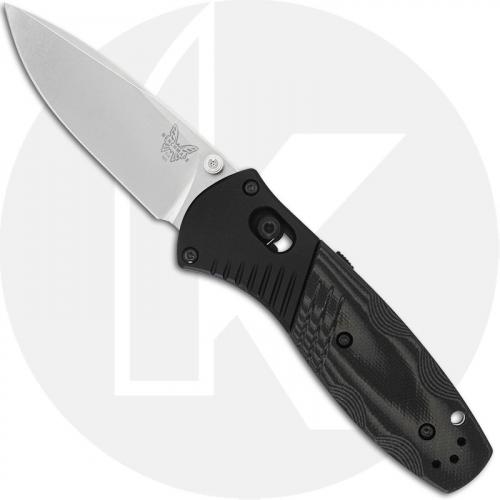 Benchmade Mini Barrage 586-1401 - 2014 Shot Show Limited Edition - Serial Number - BNIB - Satin M390 - Black Aluminum Bolster -  Black / Green G10