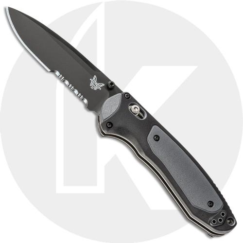 Benchmade Boost 590SBK Knife EDC Part Serrated Black Drop Point AXIS Assist Folder Dual Durometer Handle