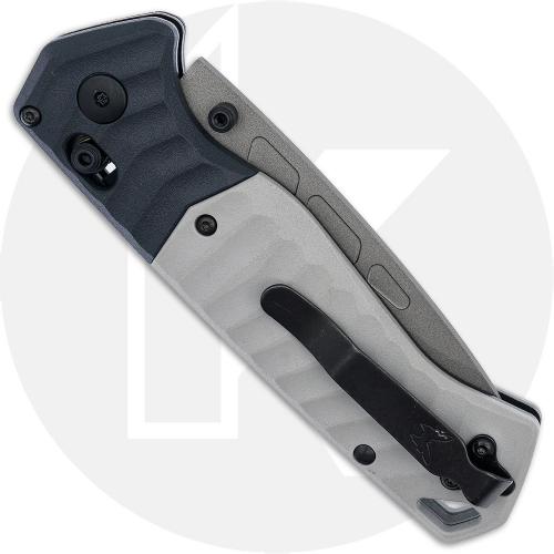 Benchmade PSK 593GY-02 Knife - Gray Cerakote Elmax Drop Point - Storm Gray Grivory with Tempest Gray Grivory Bolster - USA Made