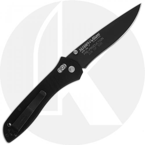 Benchmade McHenry and Williams 710BT - Pre-Production - Serial Number BNIB - Black Teflon Coated ATS 34 - Black Aluminum - USA M