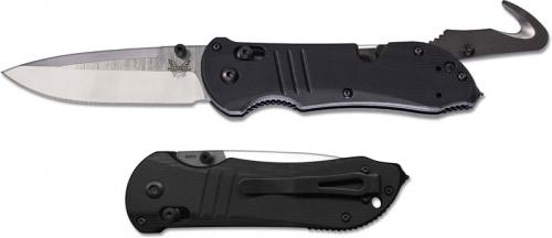 Benchmade 917 Tactical Triage Rescue Knife Drop Point, Seatbelt Cutter and Glassbreaker