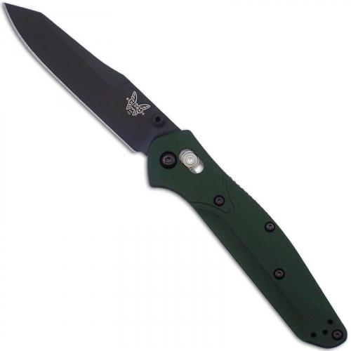 Benchmade 940BK Osborne EDC Knife Black Reverse Tanto Green Aluminum AXIS Lock Folder USA Made