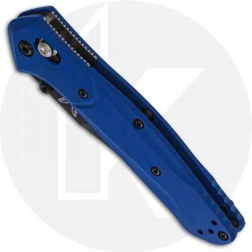 Benchmade Osborne 940BK-2002 - Limited Edition 20th Anniversary - BNIB - Black DLC 20CV - Blue G10