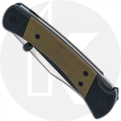 Buck 110 Hunter Sport 0110GRS5 - S30V Clip Blade - Black Aluminum and Green Micarta Handle - Made in USA