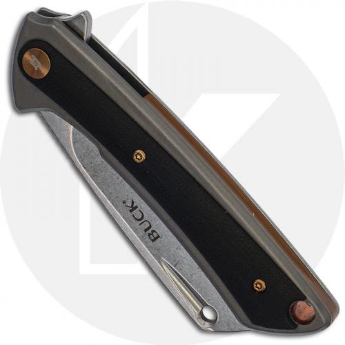 Buck HiLine Knife - 0263GYS - Value Priced EDC - D2 Cleaver - Gray Aluminum / G10 Front - Stonewash SS / G10 Back - Frame Lock F