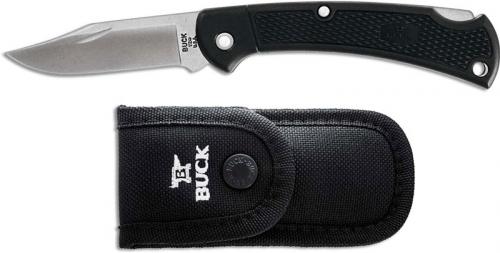 Buck 112 Ranger LT 0112BKSLT - Clip Point Blade - Black Nylon Lock Back - Lightweight Folder - Made in USA