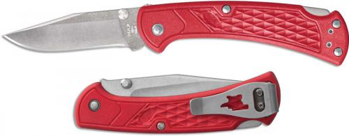 Buck 112 Slim Select EDC 0112RDS2 Clip Point Blade Red GFN Lock Back Folder Made in USA