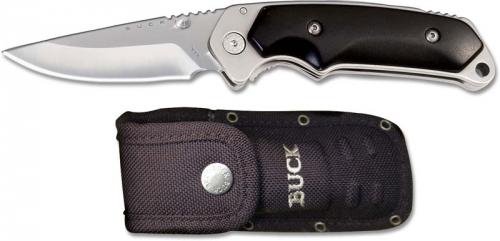 Buck Alpha Hunter Folder Knife, Drop Point Rubber, BU-279BK