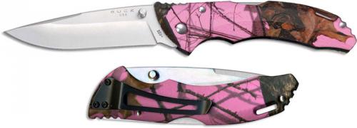 Buck Knives: Buck Bantam BLW Knife, Pink Camo, BU-285CMS10