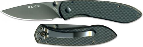 Buck Knives: Buck Nobleman Knife, Carbon Fiber Pattern, BU-327CFS