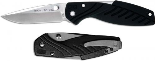 Buck Rival II 0365BKS EDC Drop Point Black Molded Nylon Lock Back Folding Knife Made in USA