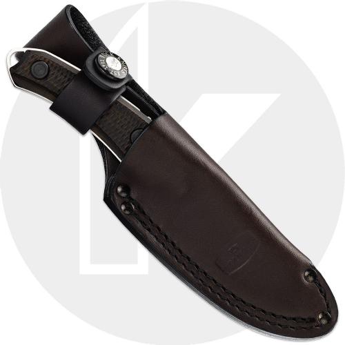 Buck Alpha Scout 662WAS Fixed Blade Knife - S35VN Drop Point - Walnut Handle - Brown Leather Sheath - USA Made