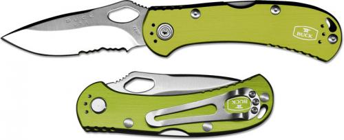 Buck SpitFire, Part Serrated Green, BU-722GRX1