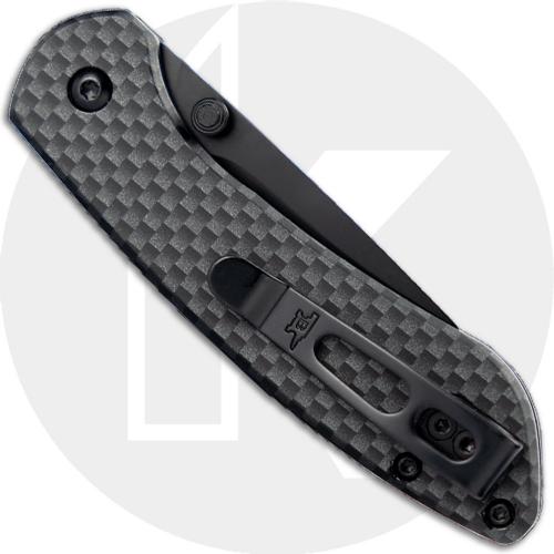 Buck Mini Sovereign 743CFS Knife - Black Modified Clip Point 7Cr17MoV - Carbon Fiber