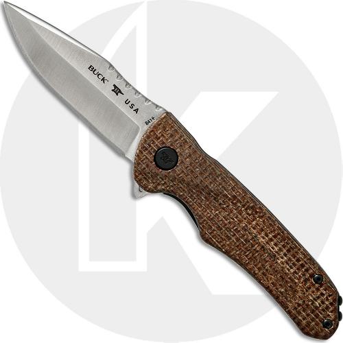 Buck 841 Sprint Pro 0841BRS1 - S30V Drop Point - Burlap Micarta - Liner Lock - Flipper Folder - USA Made