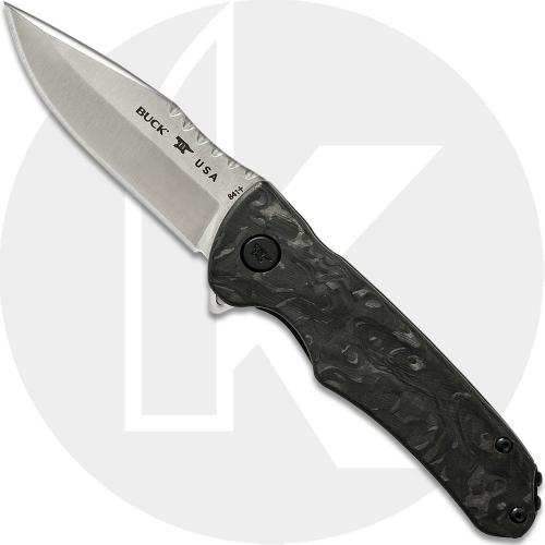 Buck 841 Sprint Pro 0841CFS2 - S45VN Drop Point - Marbled Carbon Fiber - Liner Lock - Flipper Folder - USA Made