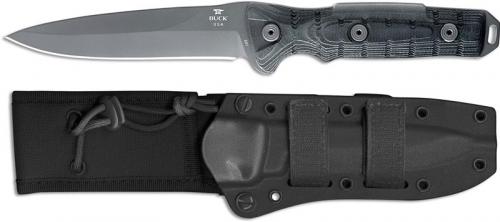 Buck GCK Ground Combat Knife 0891BKS - Sniper Grey 5160 Spear Point Fixed Blade - Black G10 - Made in USA
