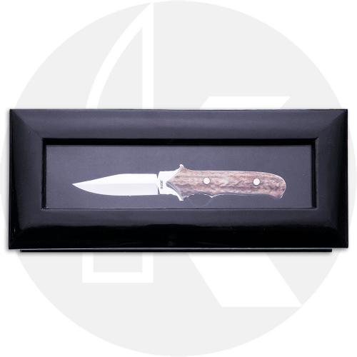 Buck Custom Dagger 970SP1 Fixed Blade Knife - Limited Edition - Satin 420HC Dagger - Elk Antler - USA Made
