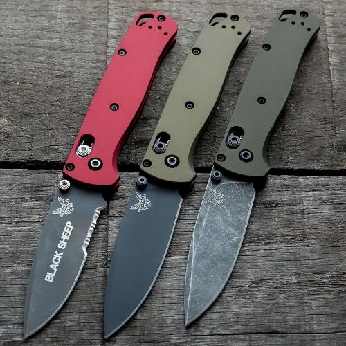 AWT Custom Aluminum Scales for Benchmade Bugout Knife - OD Green - USA Made