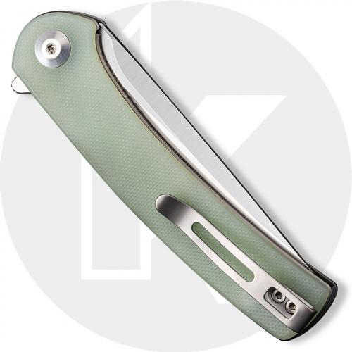CIVIVI Mini Asticus Knife C19026B-3 - Satin Drop Point - Natural G10 - Liner Lock Flipper Folder