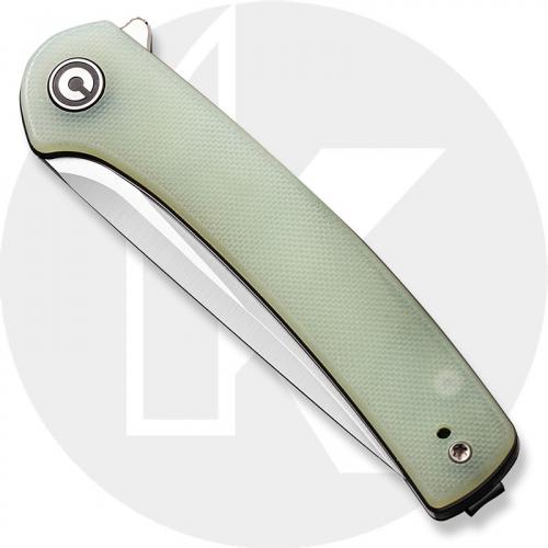 CIVIVI Mini Asticus Knife C19026B-3 - Satin Drop Point - Natural G10 - Liner Lock Flipper Folder