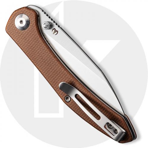 CIVIVI Hadros Knife C20004-2 - Value Price EDC - Satin Wharncliffe - Brown Micarta - Liner Lock Folder