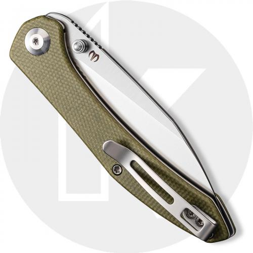 CIVIVI Hadros Knife C20004-3 - Value Price EDC - Satin Wharncliffe - Olive Micarta - Liner Lock Folder