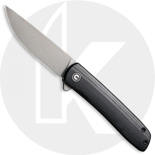 CIVIVI Bo C20009B-3 - Gray Stonewash Nitro-V - Black G10 - Liner Lock Flipper Folder