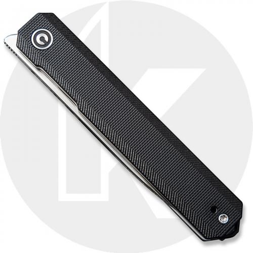 CIVIVI Exarch Knife C2003C - Value Price EDC - Satin D2 Drop Point - Black G10 - Liner Lock - Front Flipper Folder
