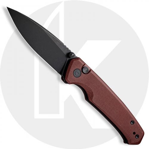 CIVIVI Altus C20076-2 - Black Stonewash Nitro-V - Burgundy G10 - Button Lock Folder