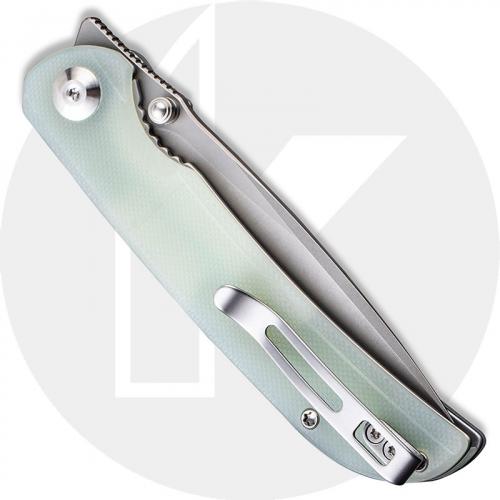 CIVIVI Imperium Knife C2107A - Value Price EDC - Stonewash Nitro-V Drop Point - Natural G10 - Liner Lock - Front Flipper Folder