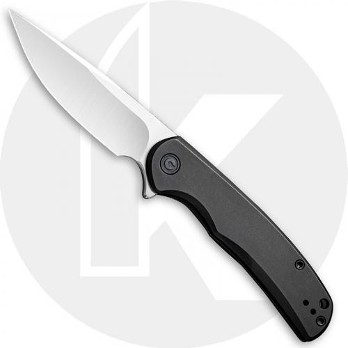 CIVIVI NOx C2110B - Satin Nitro-V Drop Point - Black Stainless Steel - Frame Lock Flipper Folder