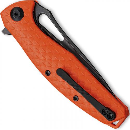CIVIVI Wyvern Knife C902G - Black Stonewash D2 Drop Point - Orange FRN - Liner Lock Flipper Folder