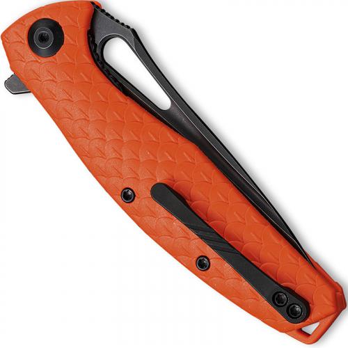 CIVIVI Wyvern Knife C902G - Black Stonewash D2 Drop Point - Orange FRN - Liner Lock Flipper Folder