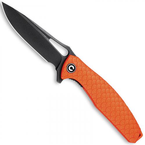 CIVIVI Wyvern Knife C902G - Black Stonewash D2 Drop Point - Orange FRN - Liner Lock Flipper Folder