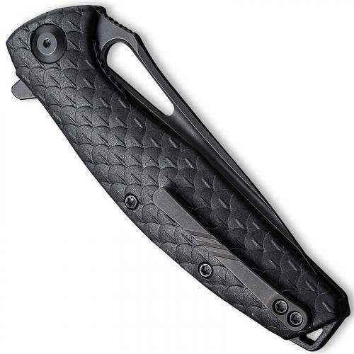 CIVIVI Wyvern Knife C902I - Black Stonewash D2 Drop Point - Black FRN - Liner Lock Flipper Folder