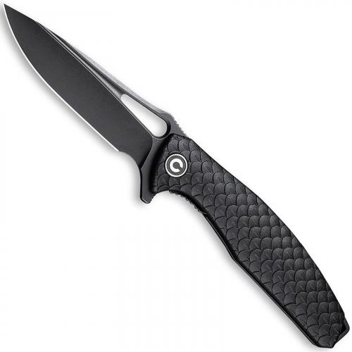 CIVIVI Wyvern Knife C902I - Black Stonewash D2 Drop Point - Black FRN - Liner Lock Flipper Folder