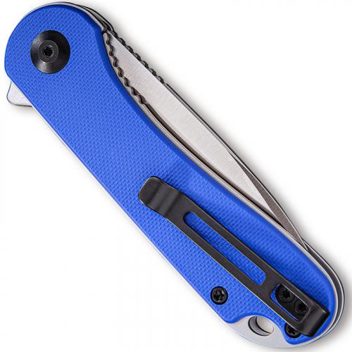 CIVIVI Elementum Knife C907F - Satin D2 Drop Point - Blue G10 - Liner Lock Flipper Folder