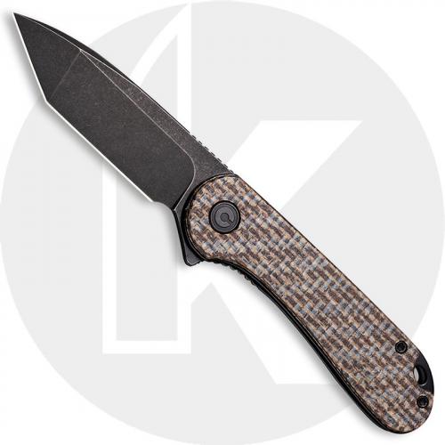 CIVIVI Elementum C907T-D - Black Stonewash D2 Tanto - Brown Matrix Micarta - Liner Lock - Flipper Folder